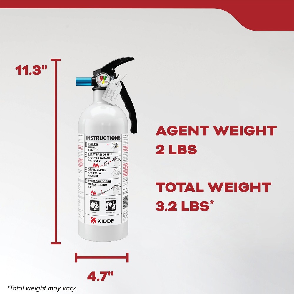 Kidde Basic Fire Extinguisher for Home, Residential 5BC