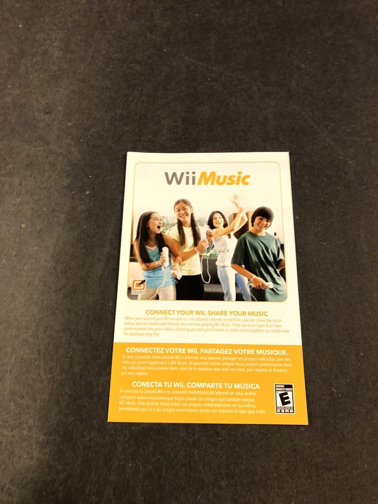 Wii music Nintendo Insert Only