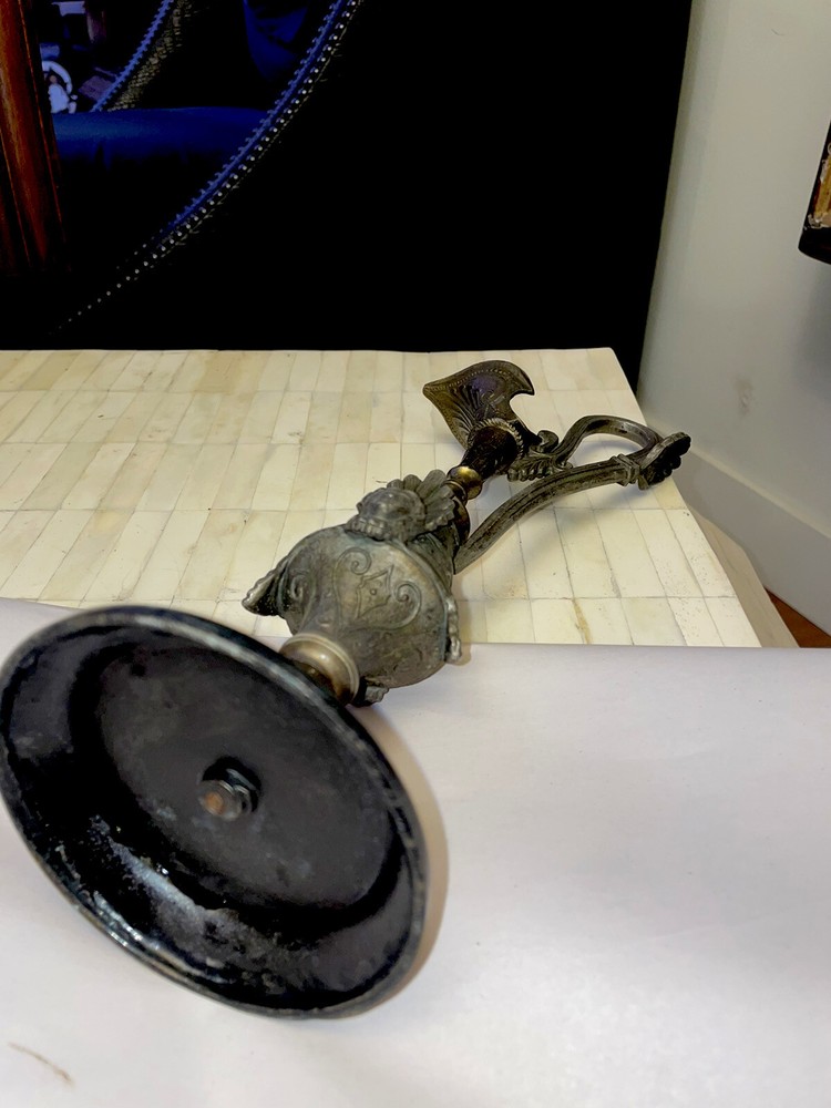 Antique Cast Ewer/Pitcher Clock Garniture