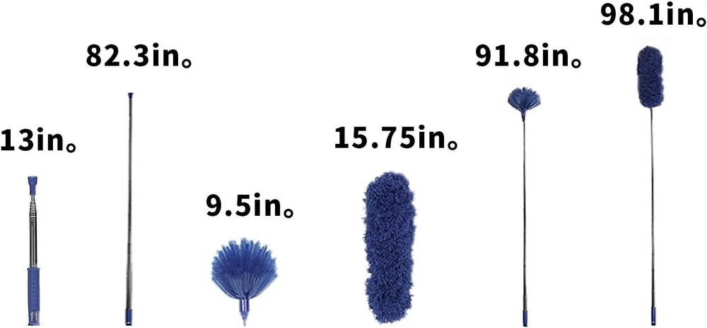 Versatile Cobweb Duster with Corner Brush & Telescoping Pole for Safe Cleaning