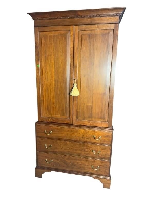 Shop Made Walnut Linen Press 20thc