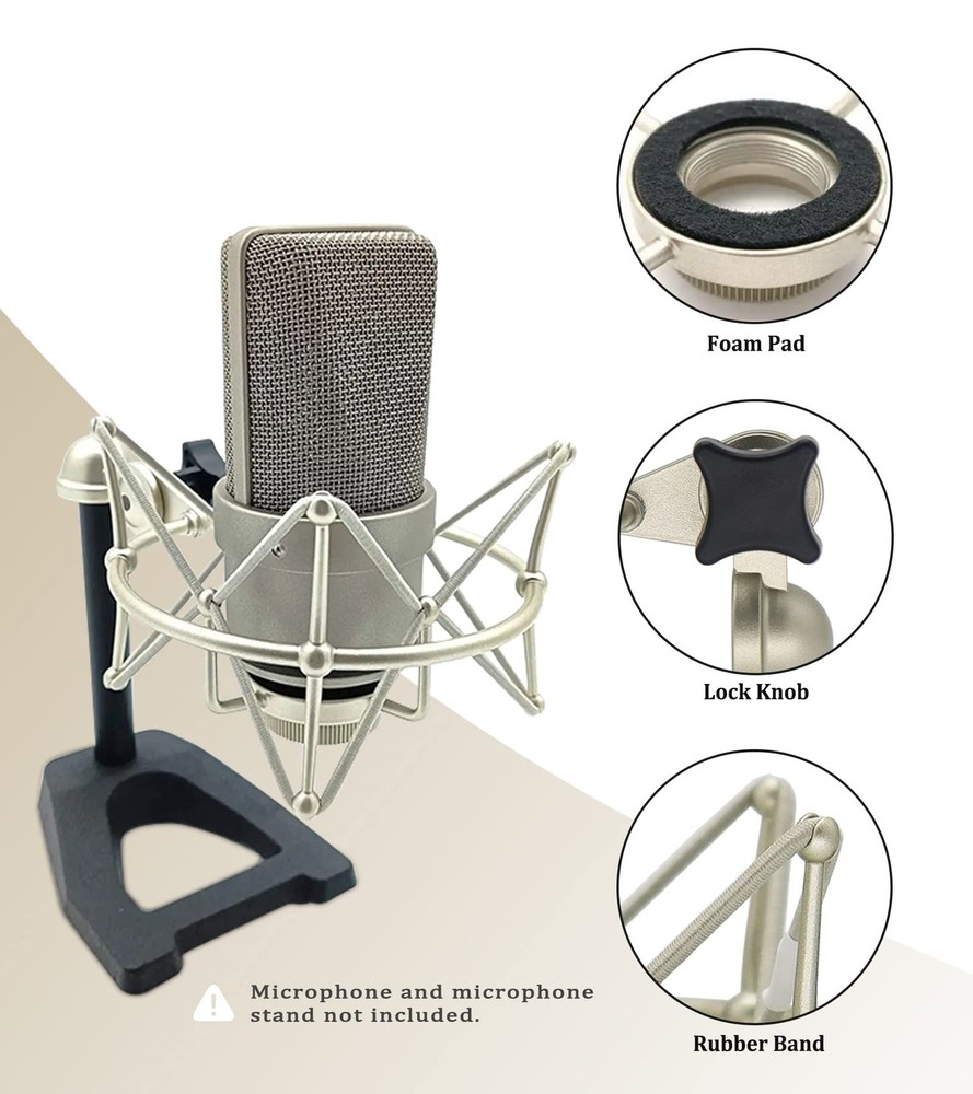 TLM 103 Shock Mount - Microphone Compatible for Neumann Medium, Silver