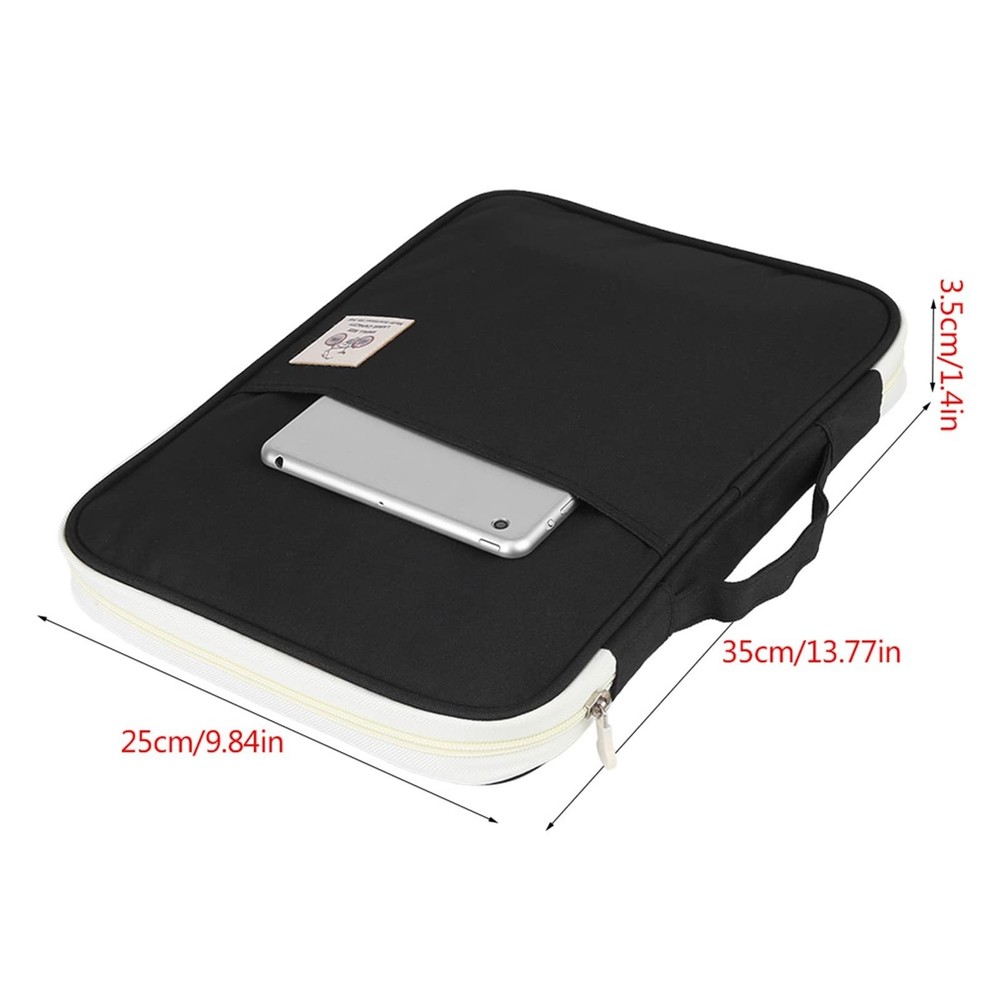 A4 Document Bag File Folder, Multifunctional A4 Document Bags Portfolio Organ...