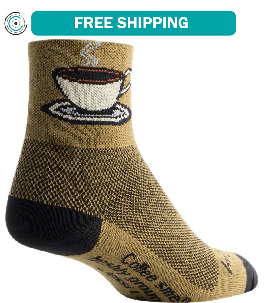 NEW SockGuy Java Sock Brown Small Medium Double Stitched Heel
