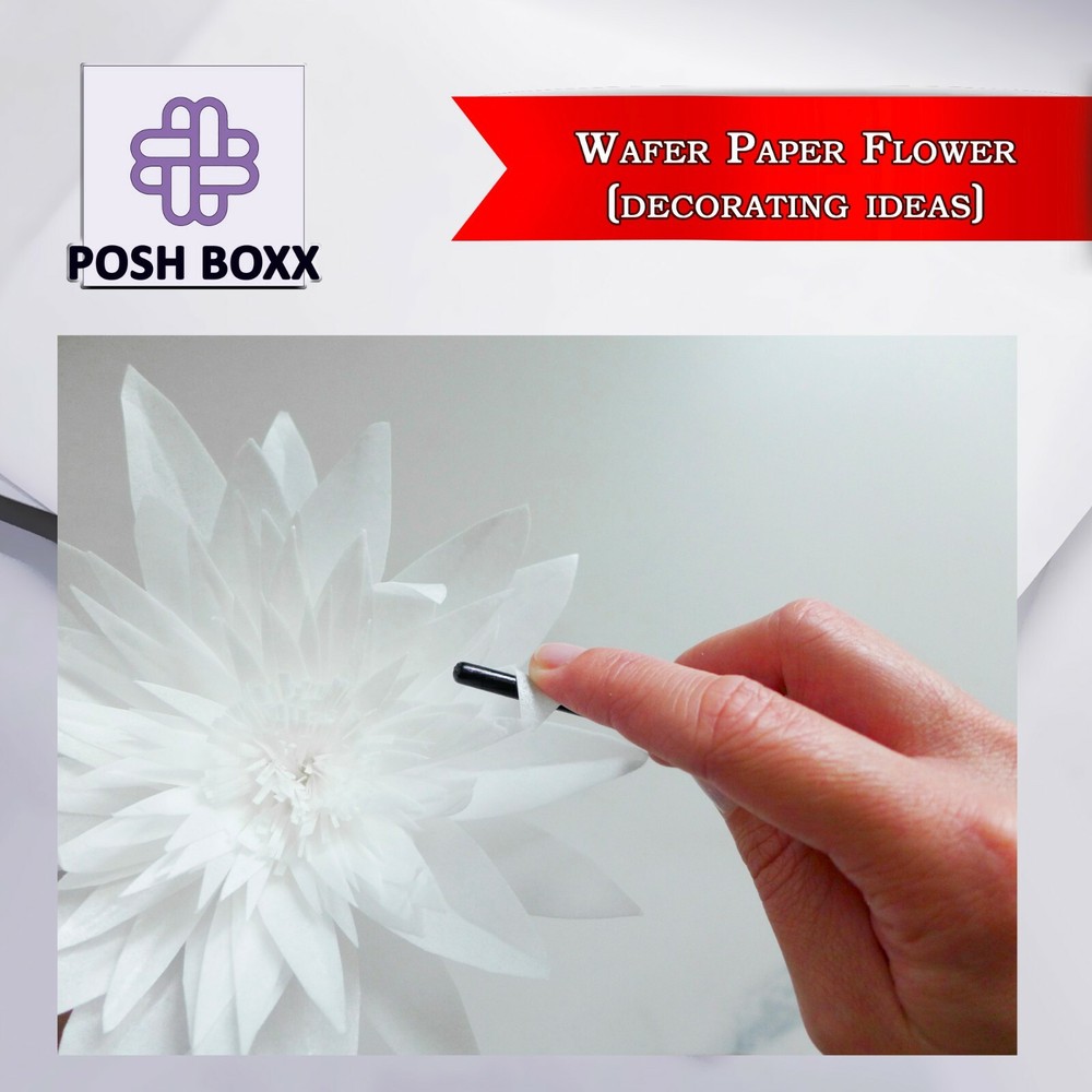 100pcs/set Edible Wafer Paper Sheets for Handmade Candy Packaging DIY Cake Image