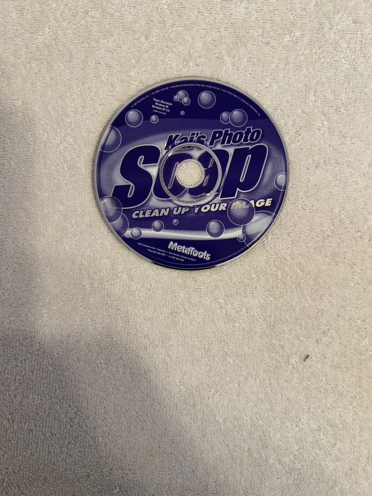 Kai's Photo Soap - (PC/MAC 1997 MetaTools) - CD ONLY!!!
