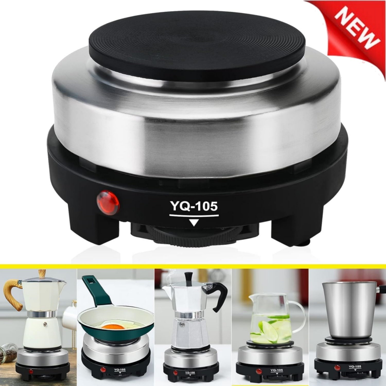 110V 500W Electric Mini Stove Small Hot Plate Portable Countertop Multifunction