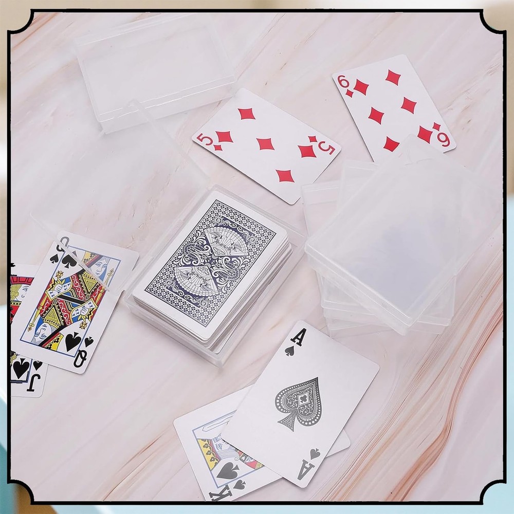 24 Pack Playing Card Case, Clear Playing Cards Deck Boxes, Empty Deck Cases, ...
