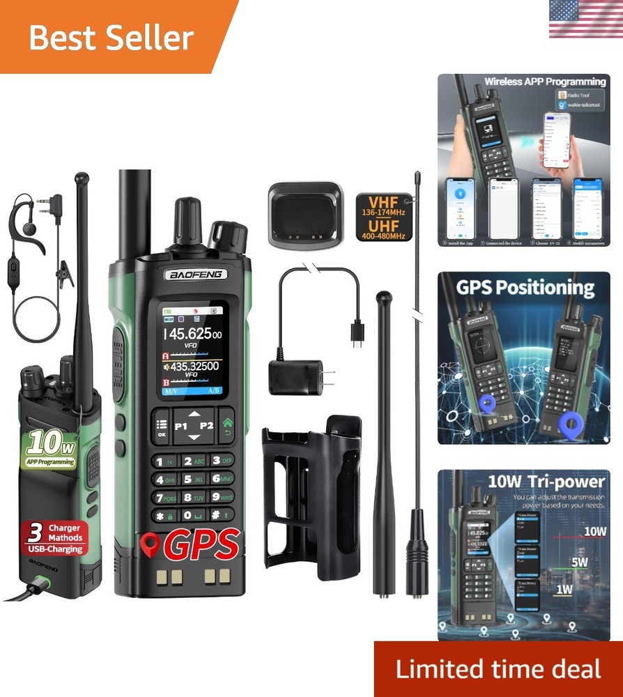 UV-32 Handheld Radio with NOAA Alerts & APP Programming - Perfect Survival Gear
