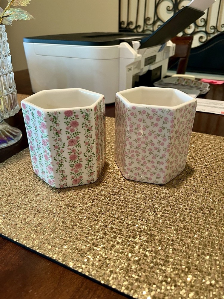 Girly pink roses organizer set