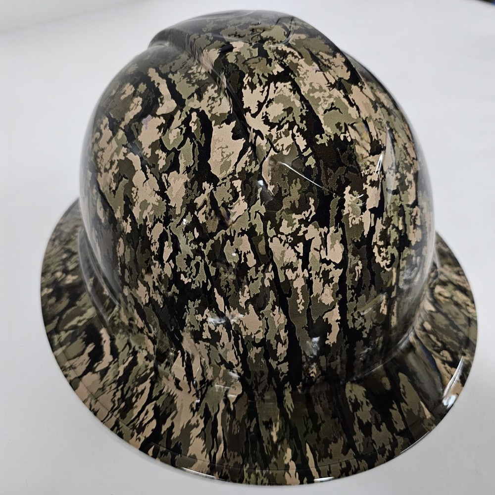 full brim hard hat custom hydro dipped IN TRUE BARK CAMO NEW