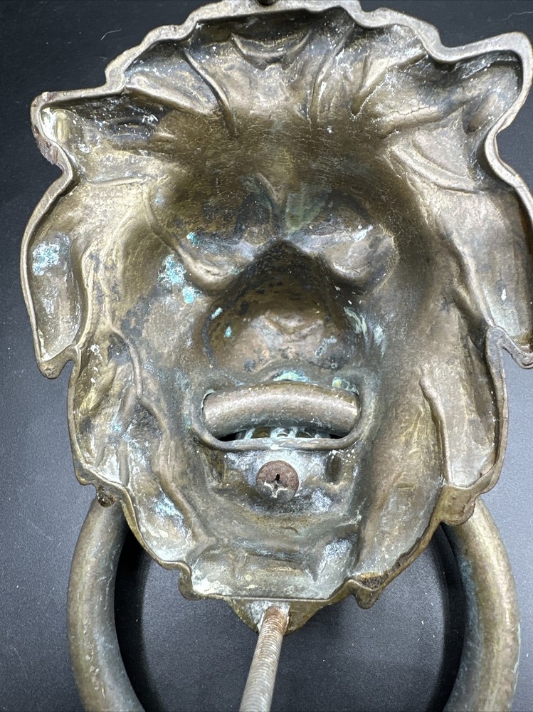 Lion Face Door Knocker Brass Bronze