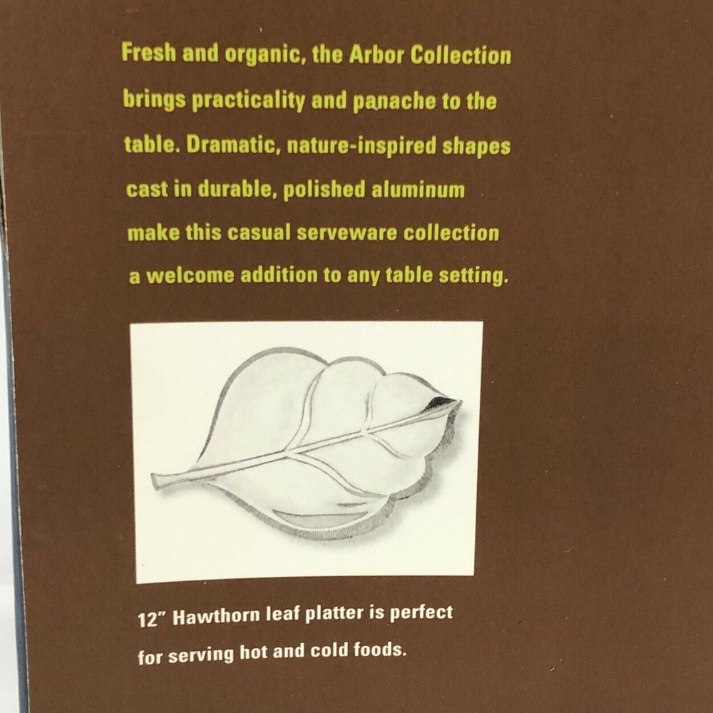 Reed & Barton Arbor Collection Hawthorn Leaf Platter Medium 12" New
