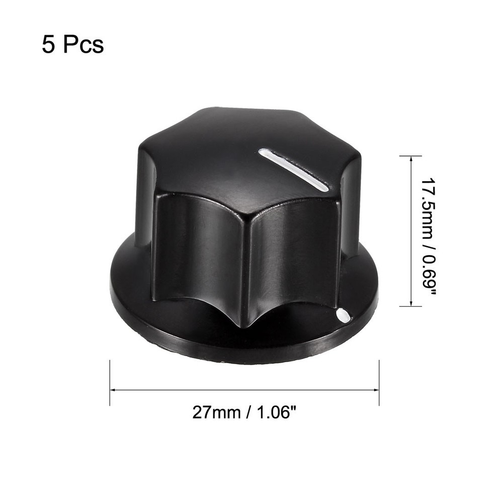 5Pcs Speaker Control Knob Power Amplifier Knob 27mm Dia. Rotary Knobs