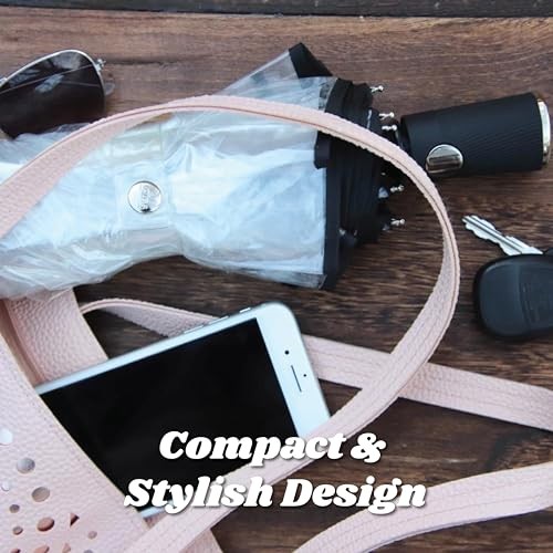 Ultra Folding Umbrella with Auto Open Technology One Size Clear