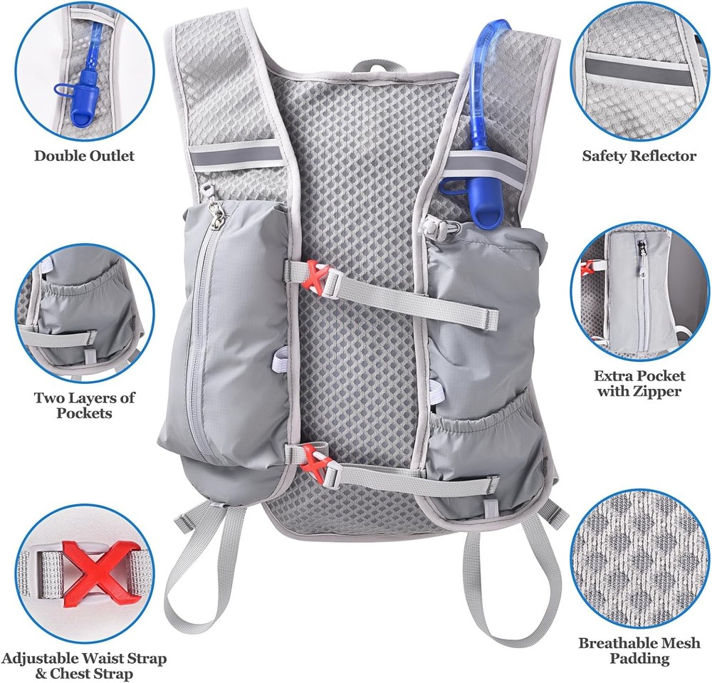 Hydration Backpack with 2L Hydration Bladder Lightweight Water Backpack Climbing