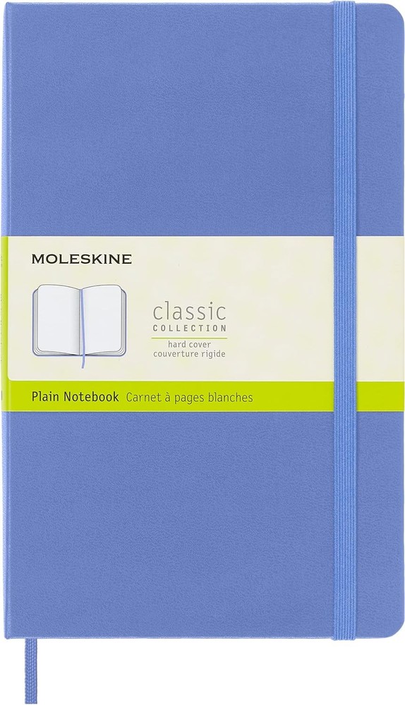 Classic Notebook, Lar, Plain, Hydrana Blue, Hard Cover