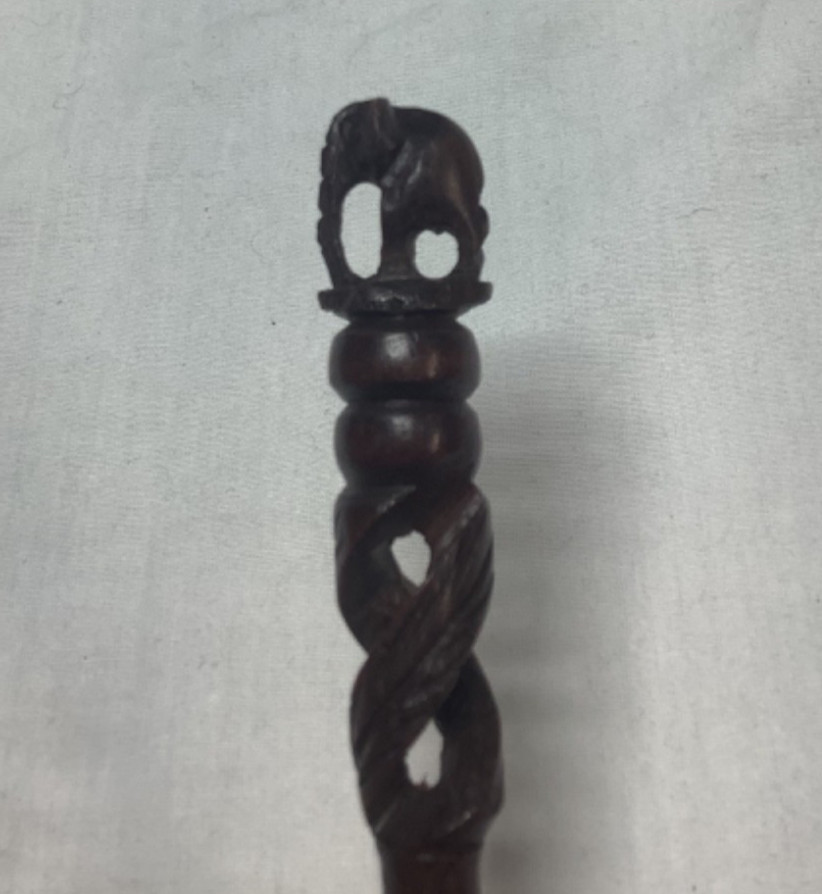 Set of 3 Hand-Carved African Elephant Ebony Wood Items Pen holders?