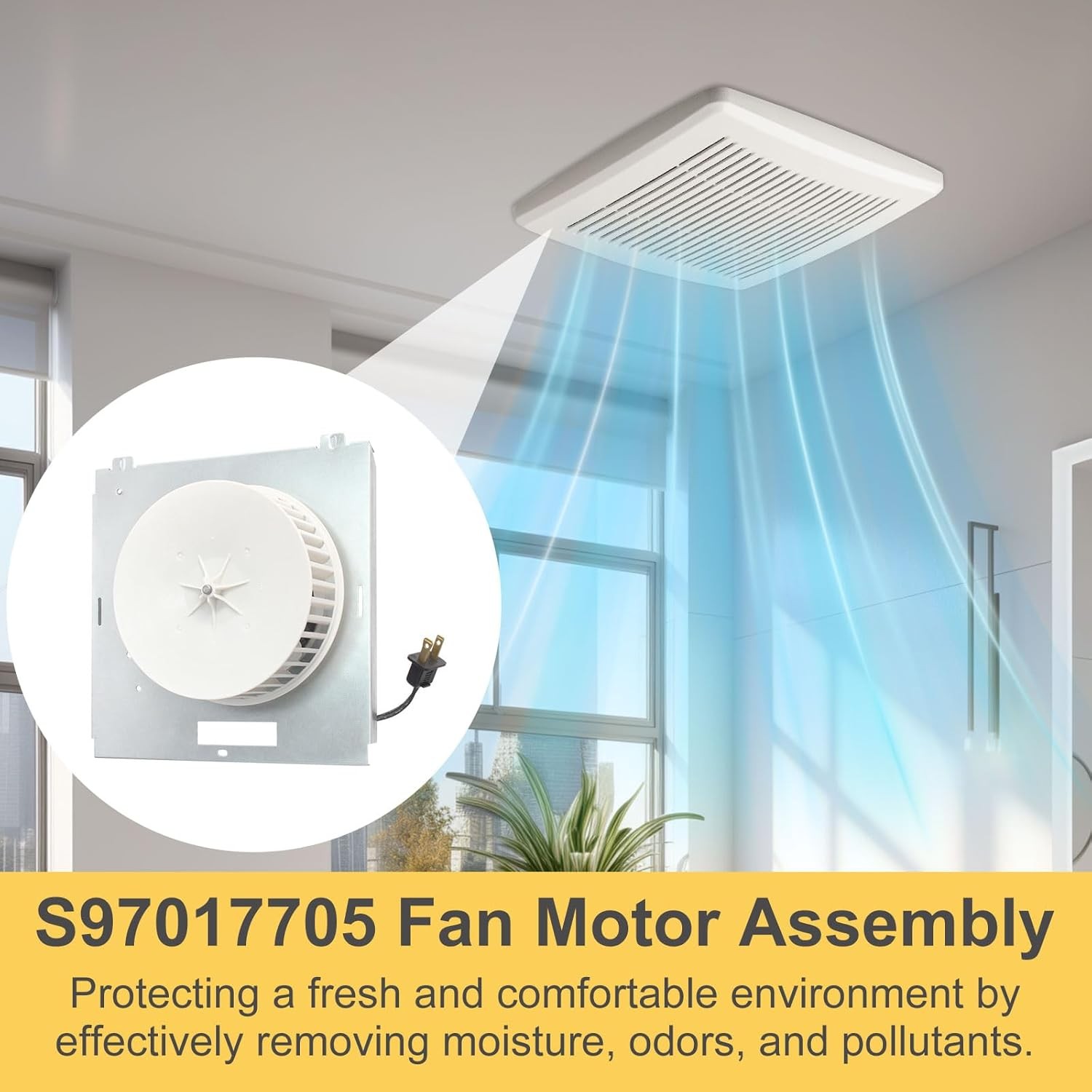 S97017705 Bathroom Ventilation Fan Motor Assembly,8663RP 8664RP Bath Exhaust...