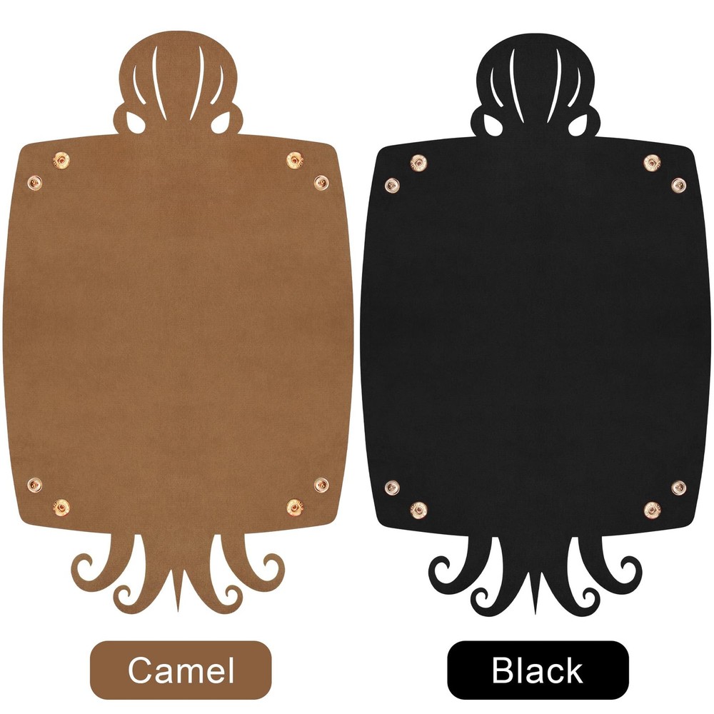 2 Pieces Octopus Dice Rolling Tray PU Leather Dice Mat Folding Scroll Dices H...