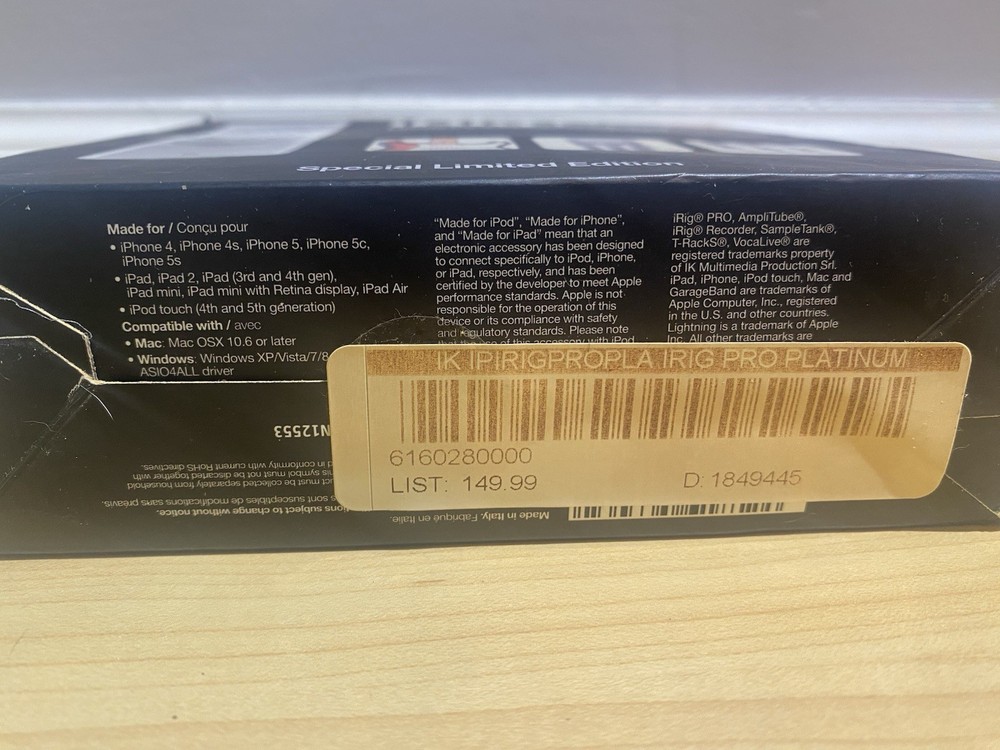 IK Multimedia iRig Pro Audio-MIDI Interface