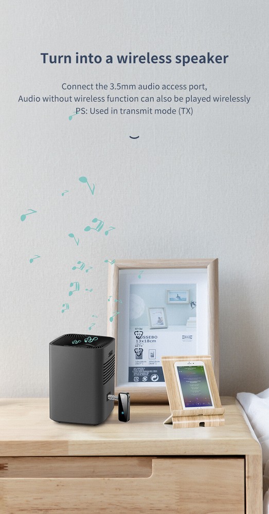 USB Wireless Bluetooth 5.0 Transmitter Receiver for Car Music Audio Aux Adapter