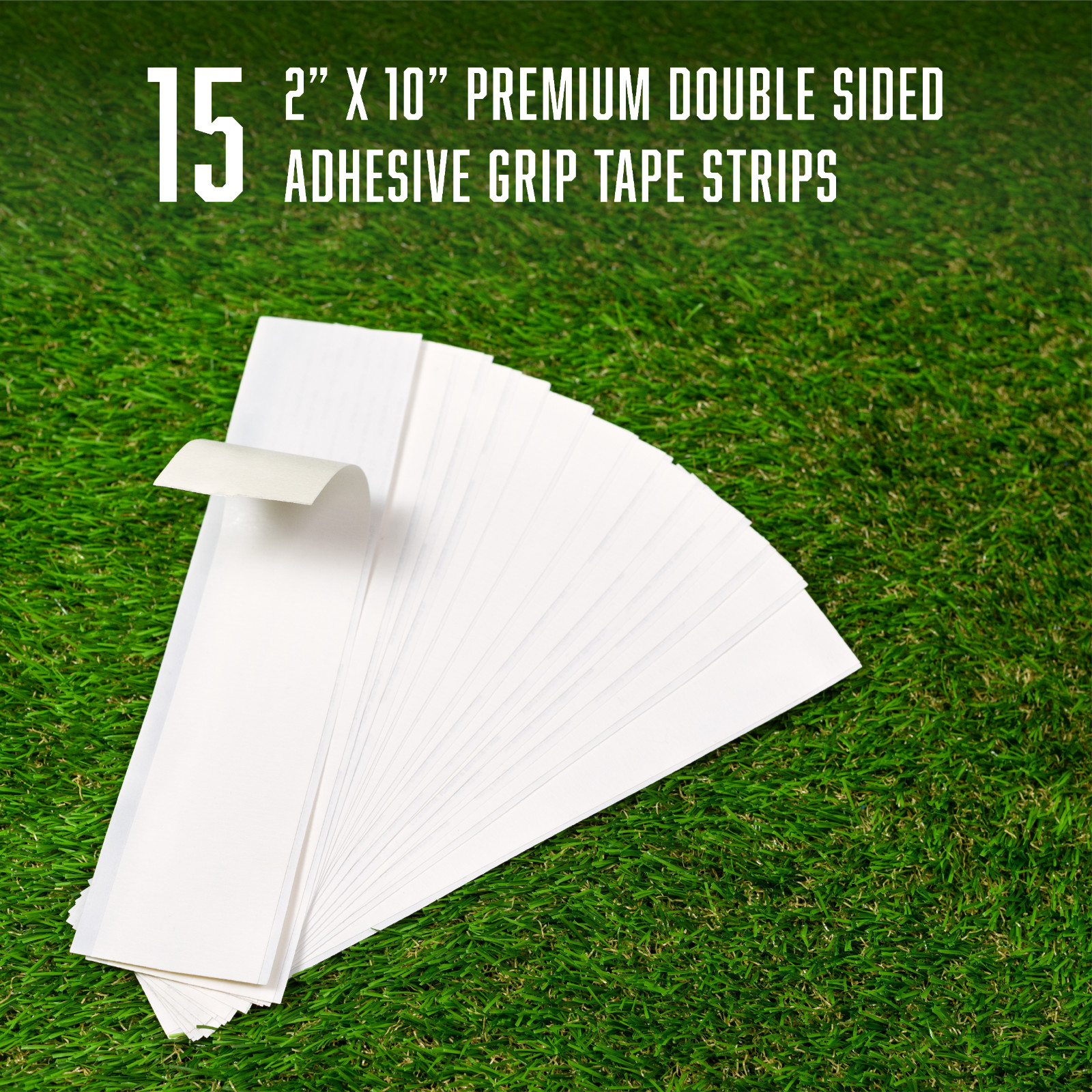 15 Golf Grip Tape Strips Double Sided 2" x 10"  Premium Easy Peel Made in USA!