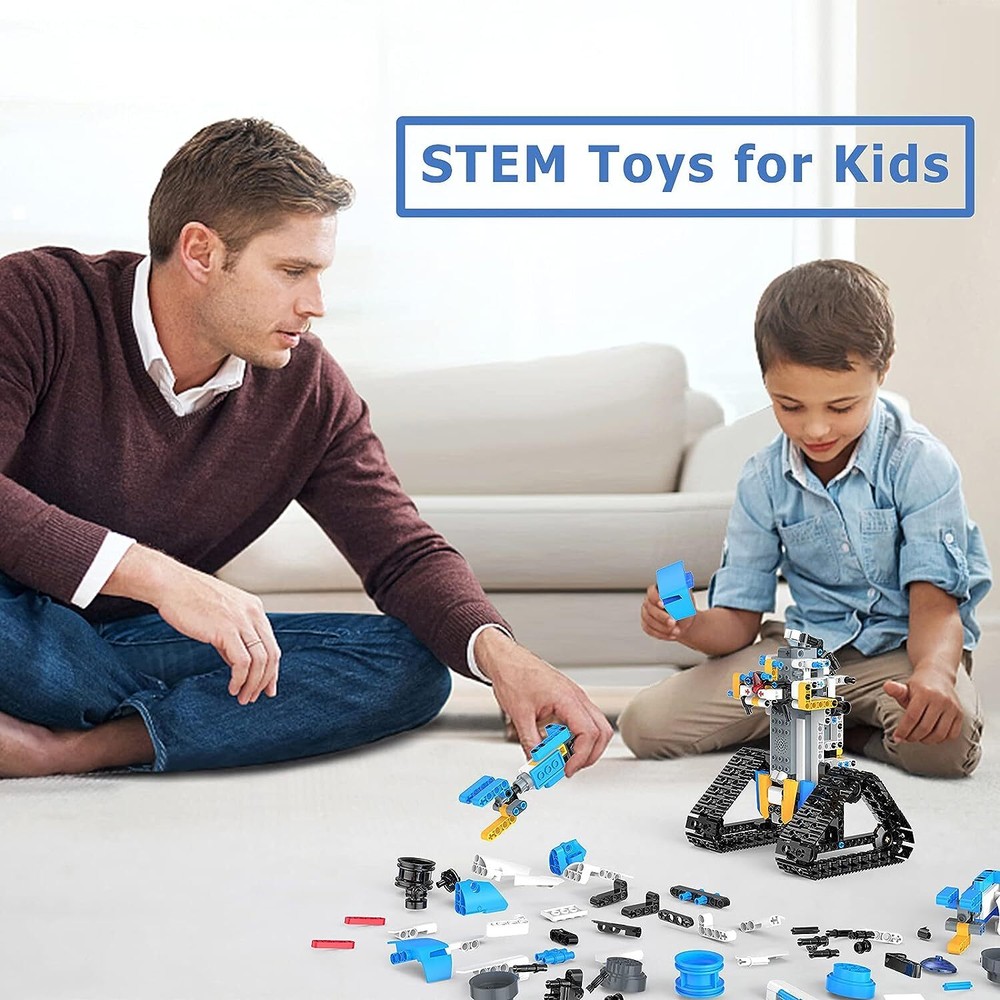 Robot Toy w/ App or Remote Control - STEM Science Programmable Building Block Ki