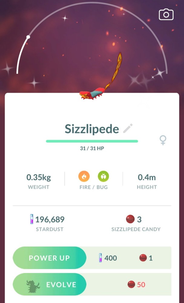 Shiny Sizzlipede  PTCs Read Description