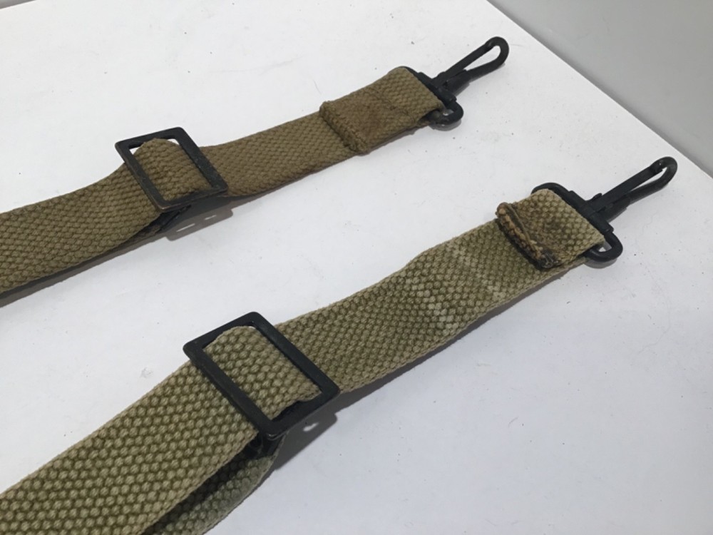 USMC P41 Cast Brass Flat Buckle Suspenders    WP13