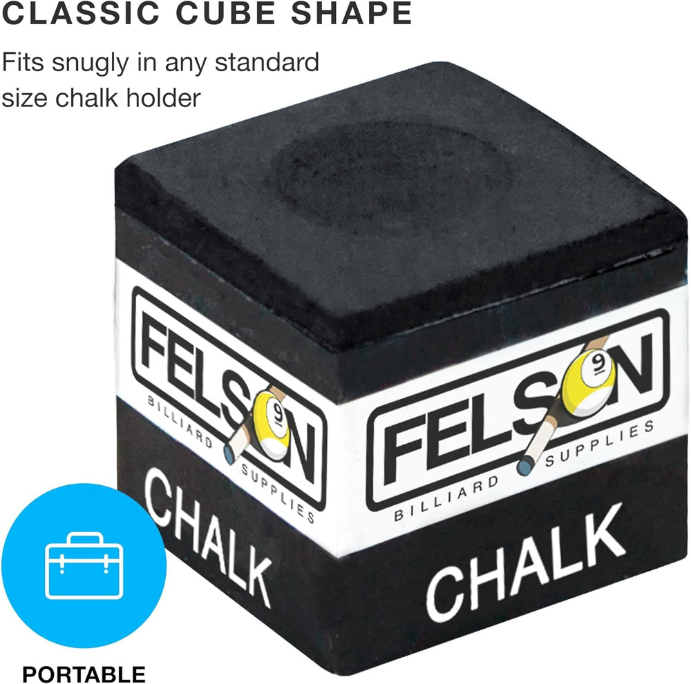 Felson Pool Chalk Cubes | Pool Table Accessories for Table Billiards | Pool Cue