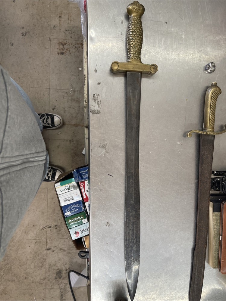 Model 1832 foot artillery short sword eagle on handle