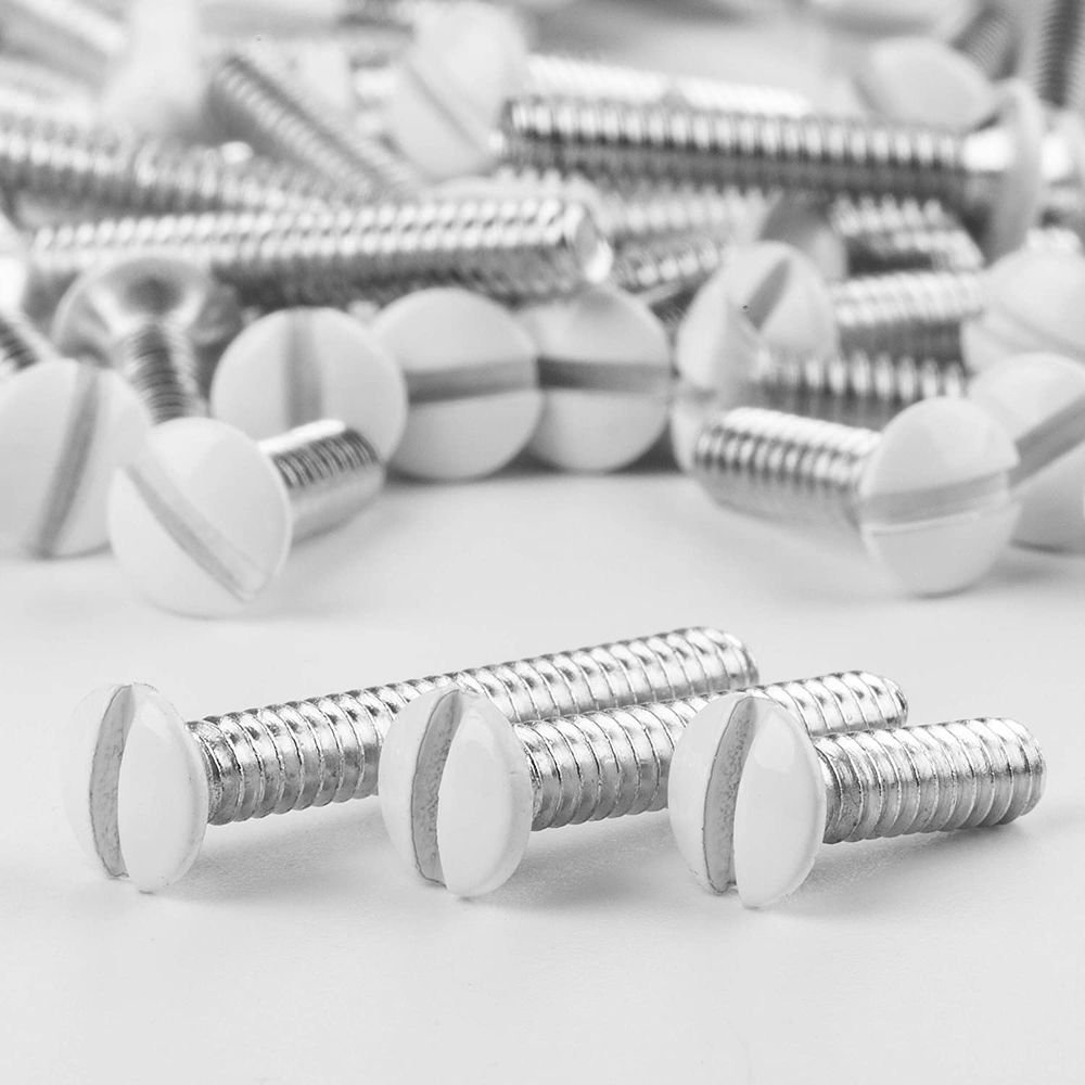 Bates Wall Plate Screws 75 Pack Assorted Size Outlet WHITE Cover Long Electrical