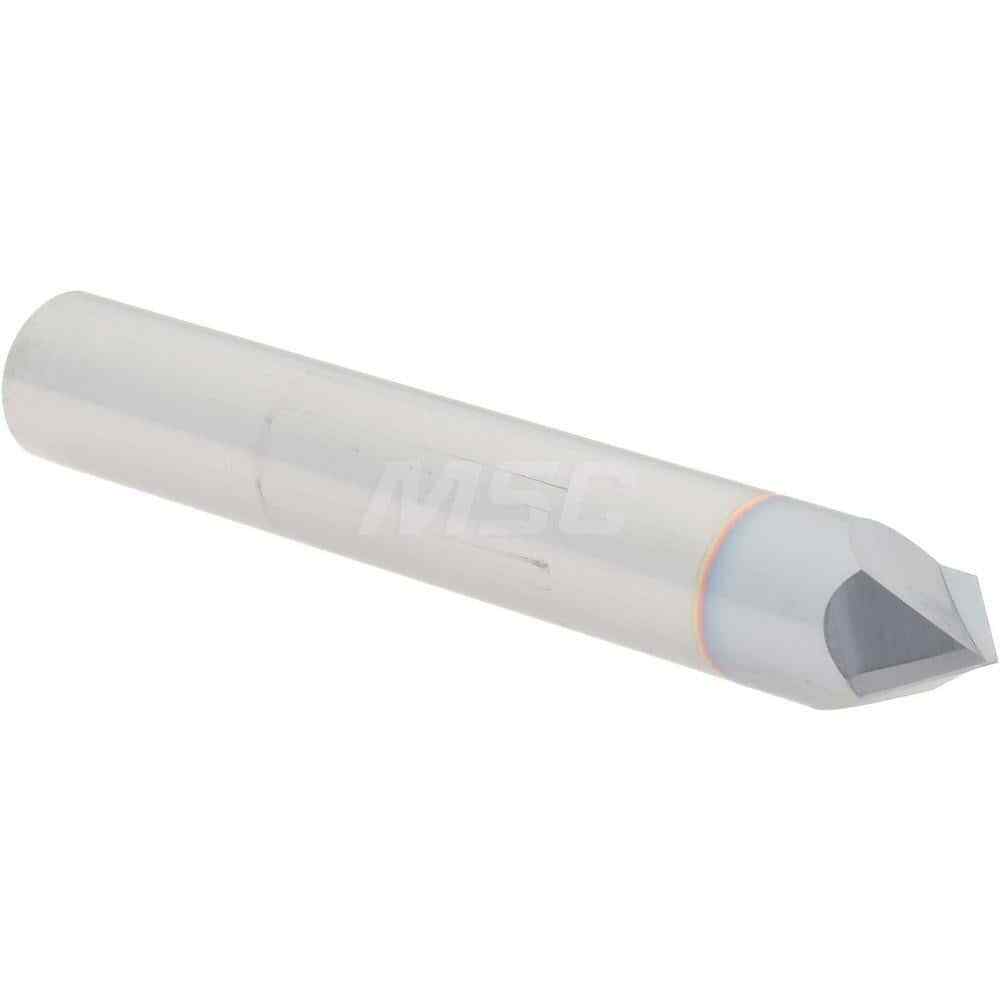 Accupro 3/8" Cutter Head Diam, 3/8" Shank, 2 Flute Single End Solid Carbide C...