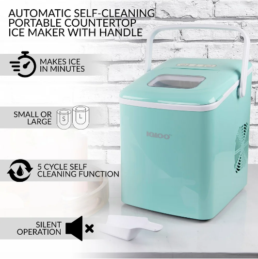 Ice Maker Portable Automatic Igloo Machine Electric Countertop Aqua Colors New