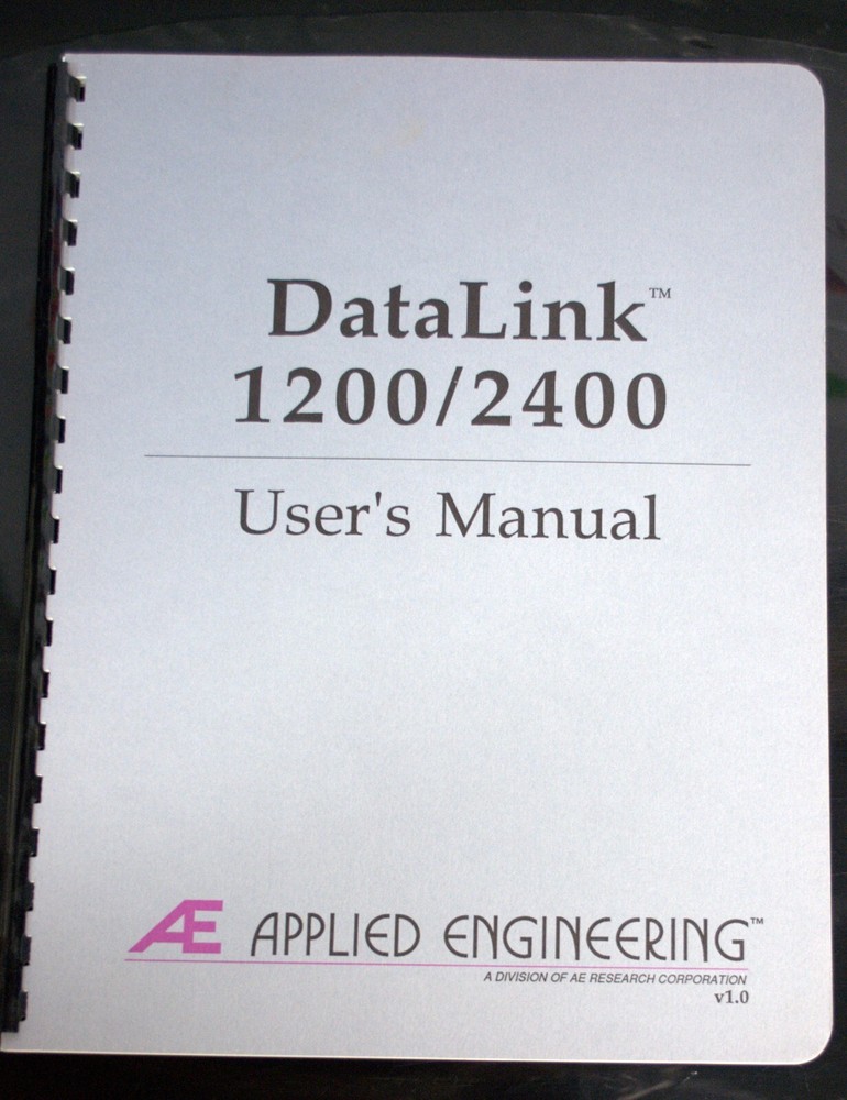 Applied Engineering DataLink 1200/2400  User 's Manual