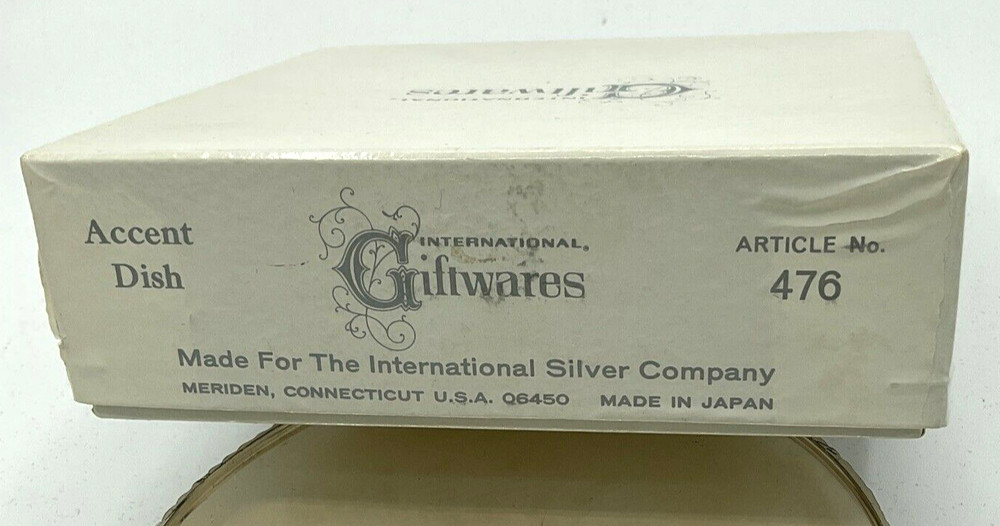 International Giftwares Accent Dish Japan Lion Silverplate Article 476 Wine