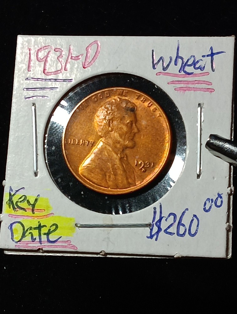 👉1931-D Semi Key Red Brown *