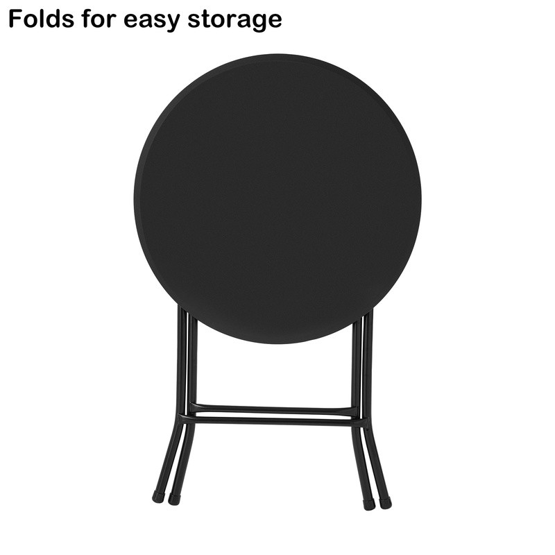 Folding Round Table Indoor Outdoor Multiuse Compact Table Easy Storage Travel US