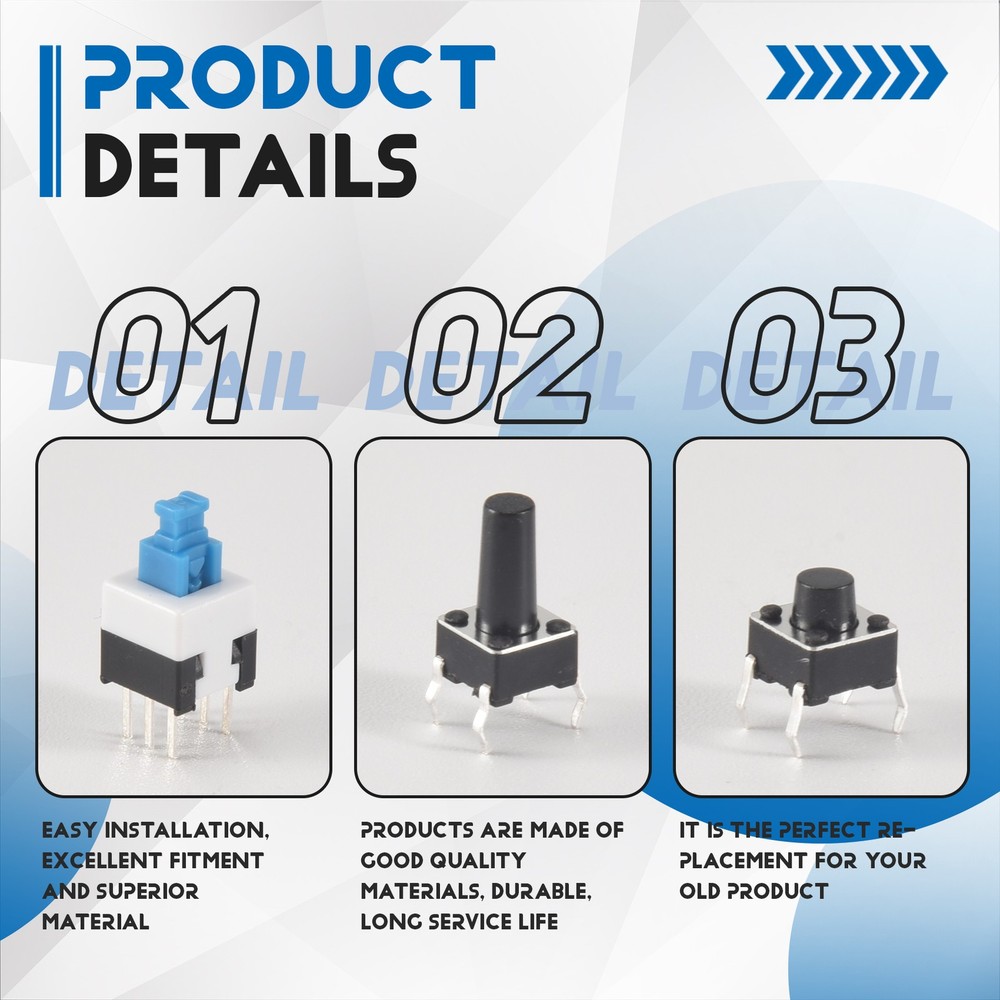 10 values 180 pieces tactile push button switch natural trigger instant 4165