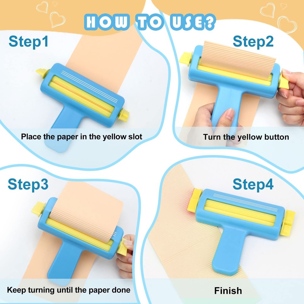 Paper Crimper for Crafts, AngleKai Craft Tool Making Blue
