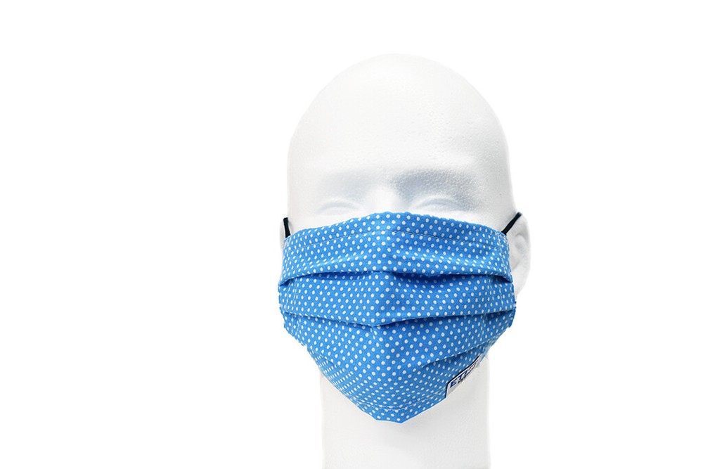 Blue Polka Dot Face Mask