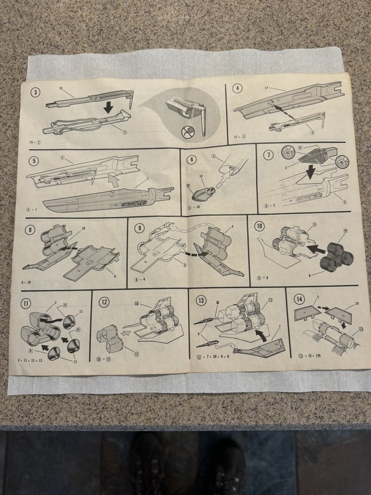 Battlestar Galactica COLONIAL VIPER 1978 Monogram Model - Instructions Only