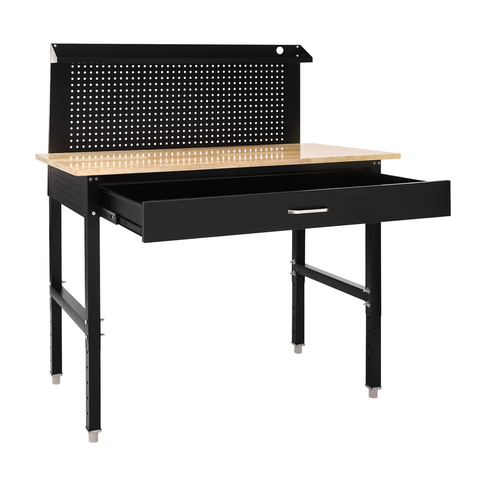 Adjustable Garage Workbench Work Bench for Garage Office Home 48"×24''