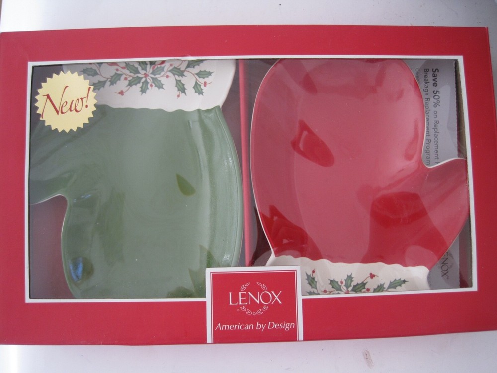 Lenox Mitten Hand Party Plates Set 2 NIB