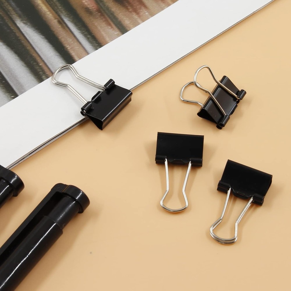 40 Pack Extra Small Micro Clips - 5/8 Inch Black / 15mm, 40