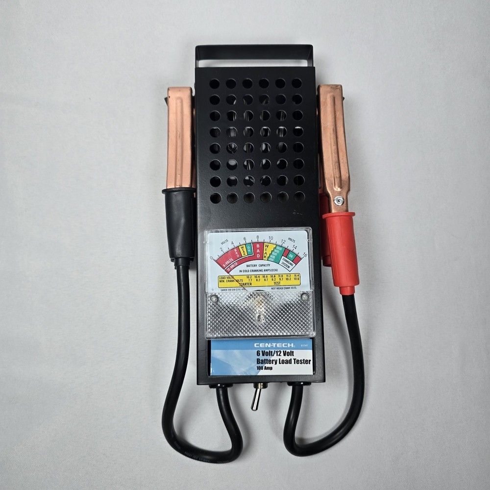 Cen-Tech Battery Load Tester 100 Amp Load Type 6 & 12 Volt 61747