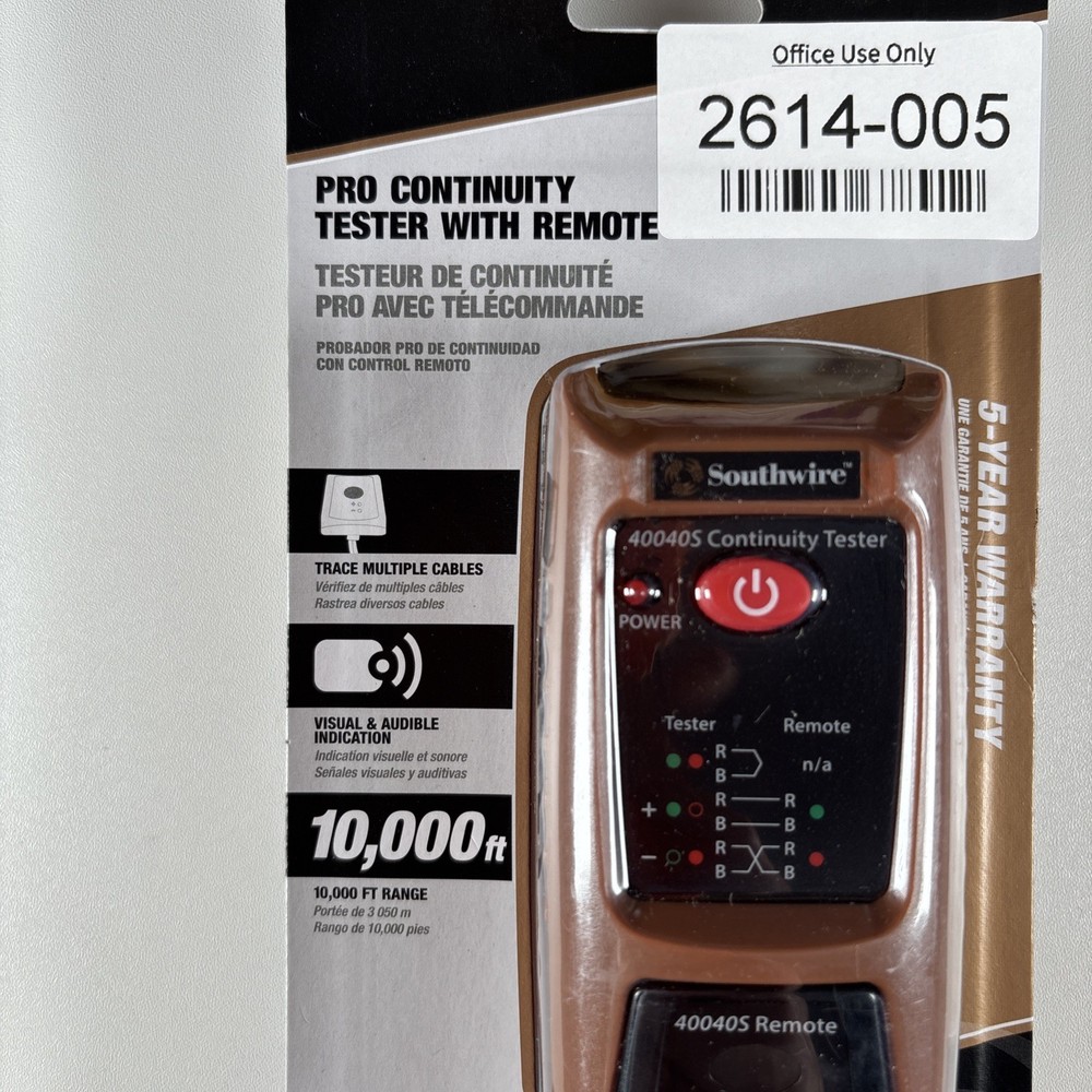 Southwire Pro Continuity Tester With Remote 40040S *NEW*