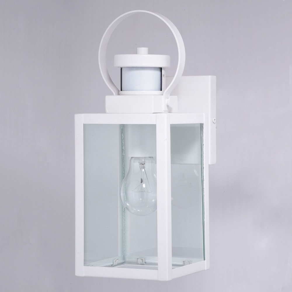 Medinah 1-Light Outdoor Motion Sensor in Transitional and Rectangular Style