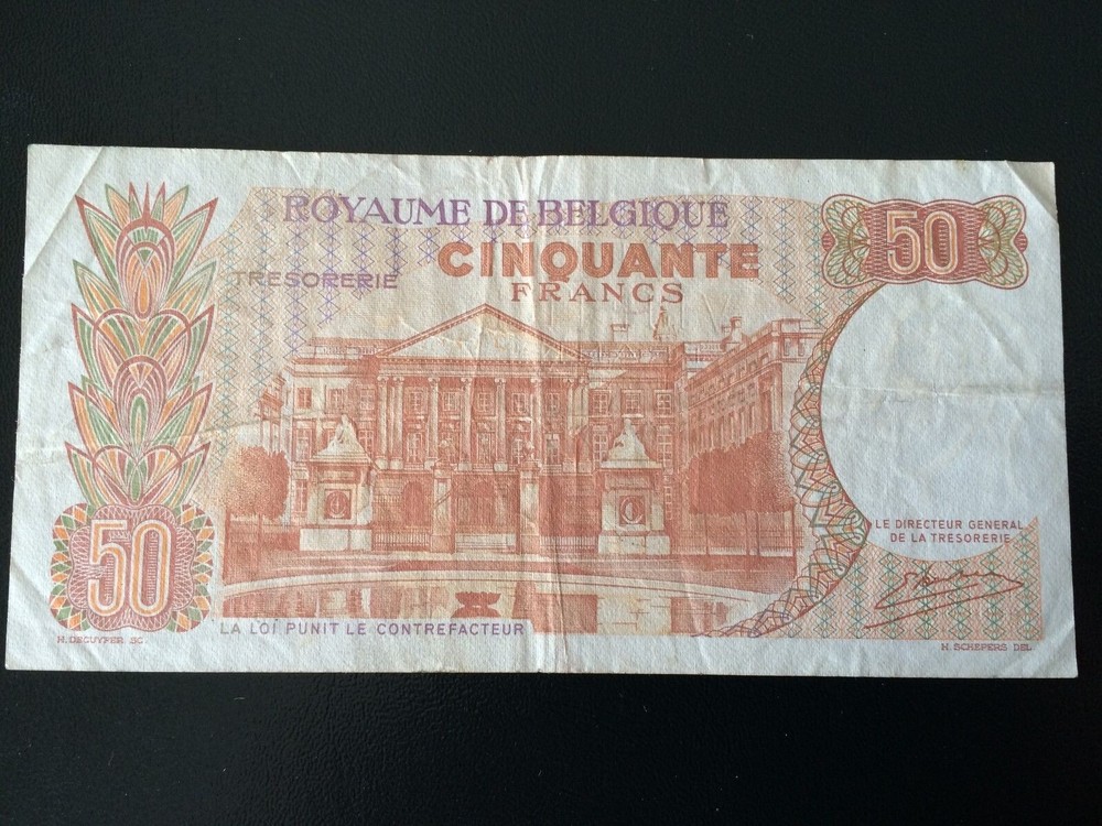Belgium 50 Francs banknote from 1966 (#7)